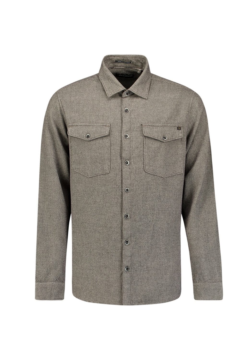 sobre camisa Yarn Dyed Twill Flannel Two Tone cemento