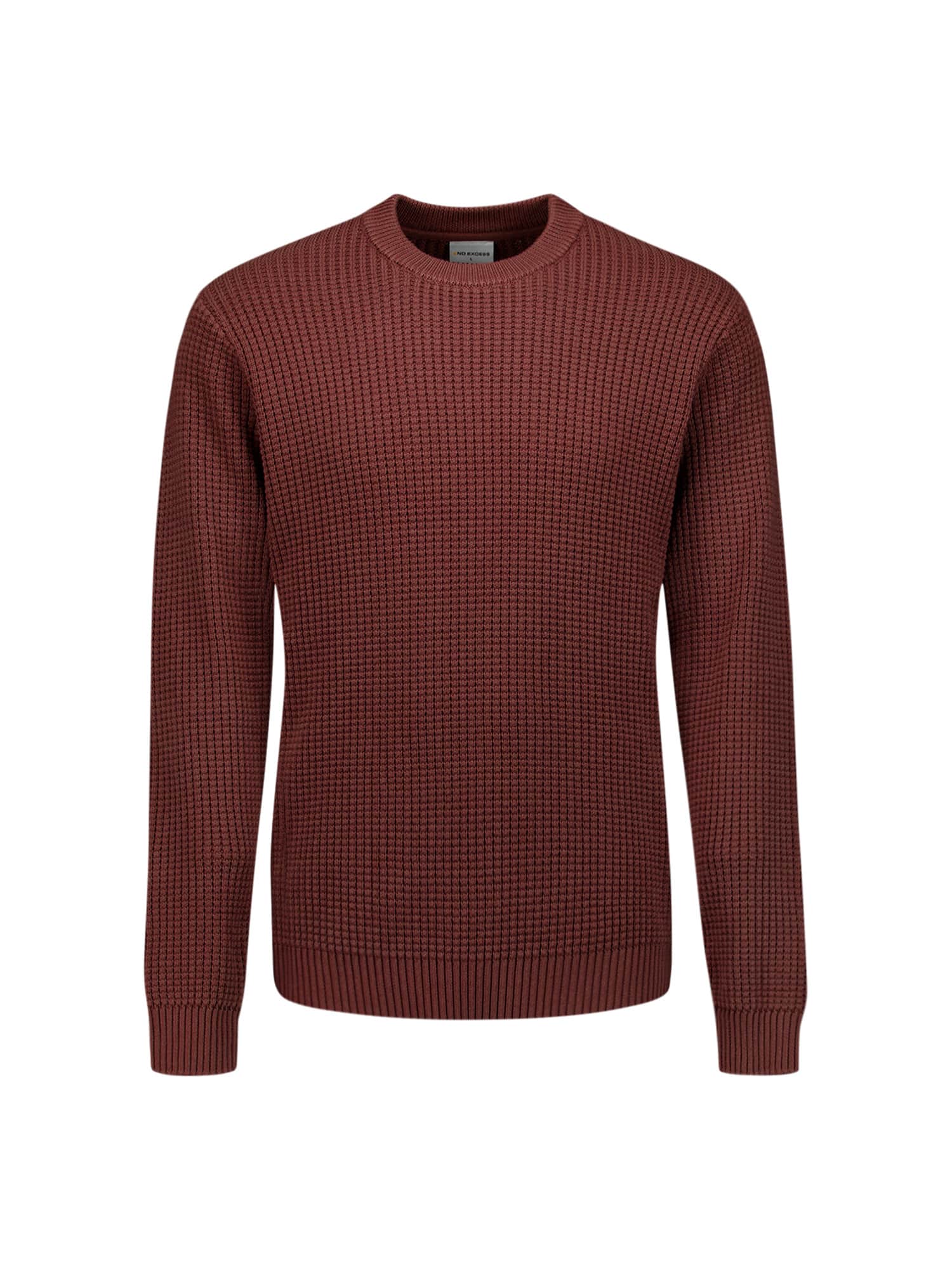 jersey Crewneck Waffle Jacquard cayenne - Imagen 6