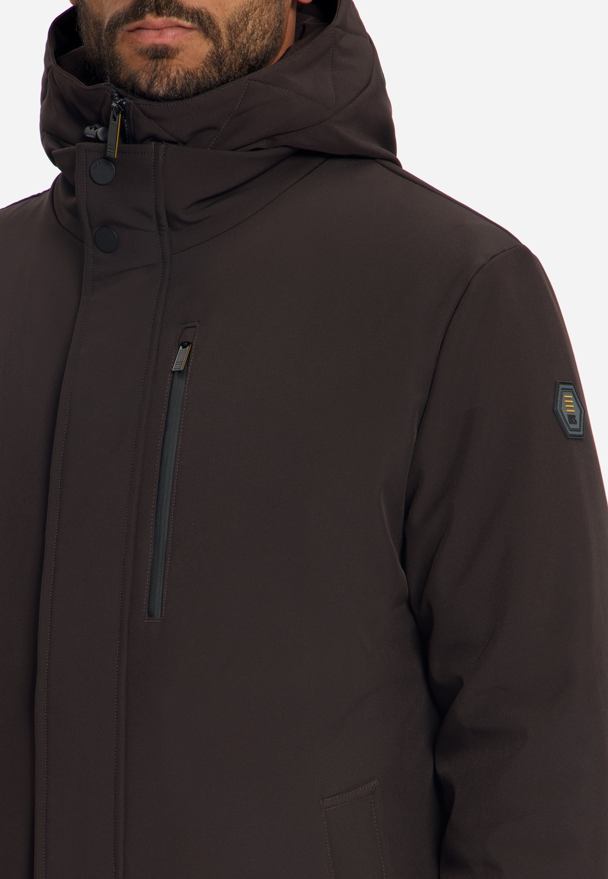 Abrigo Hooded Softshell earth - Imagen 4