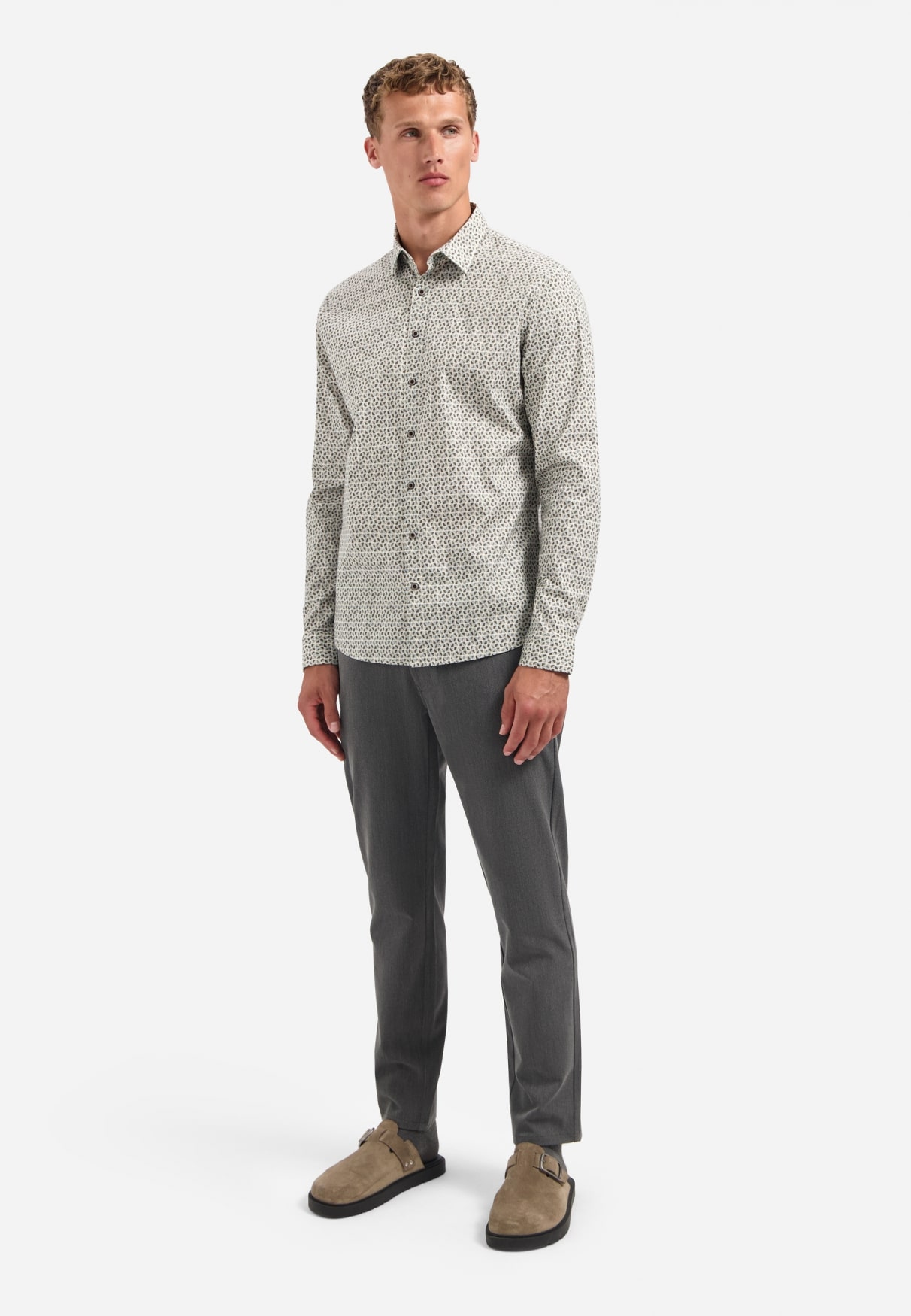camisa alover printed taupe - Imagen 2